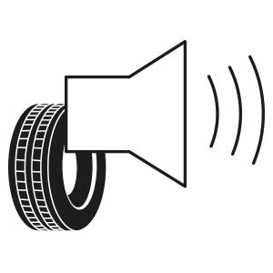 Tyre rolling noise icon